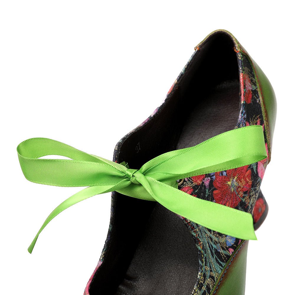 Women's Pumps Mary Jane Handmade Shoes Vintage Shoes Party Outdoor Daily Elegant Bohemia Heels Heels by Colorstepshoes – Don't Panic Shoes