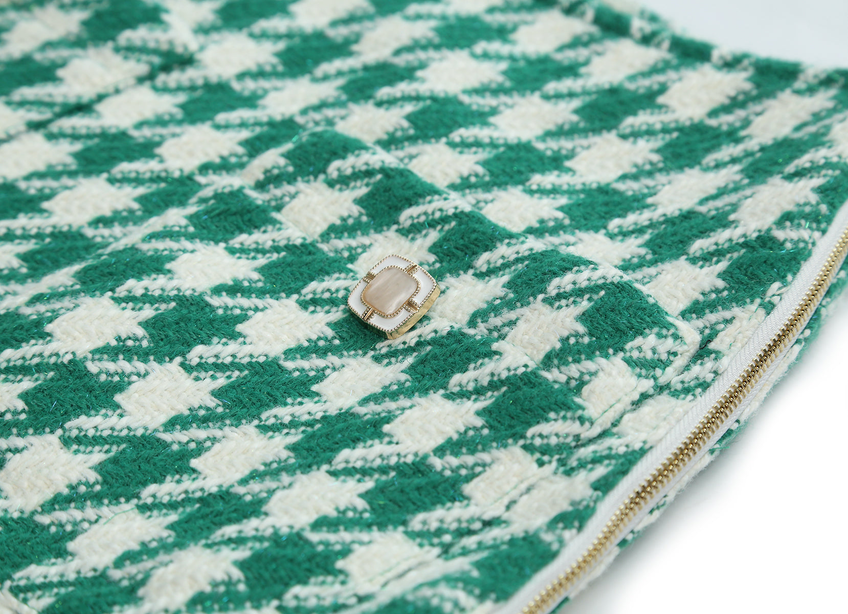 Lauren Houndstooth Skirt Women's Fabric With Big Pockets