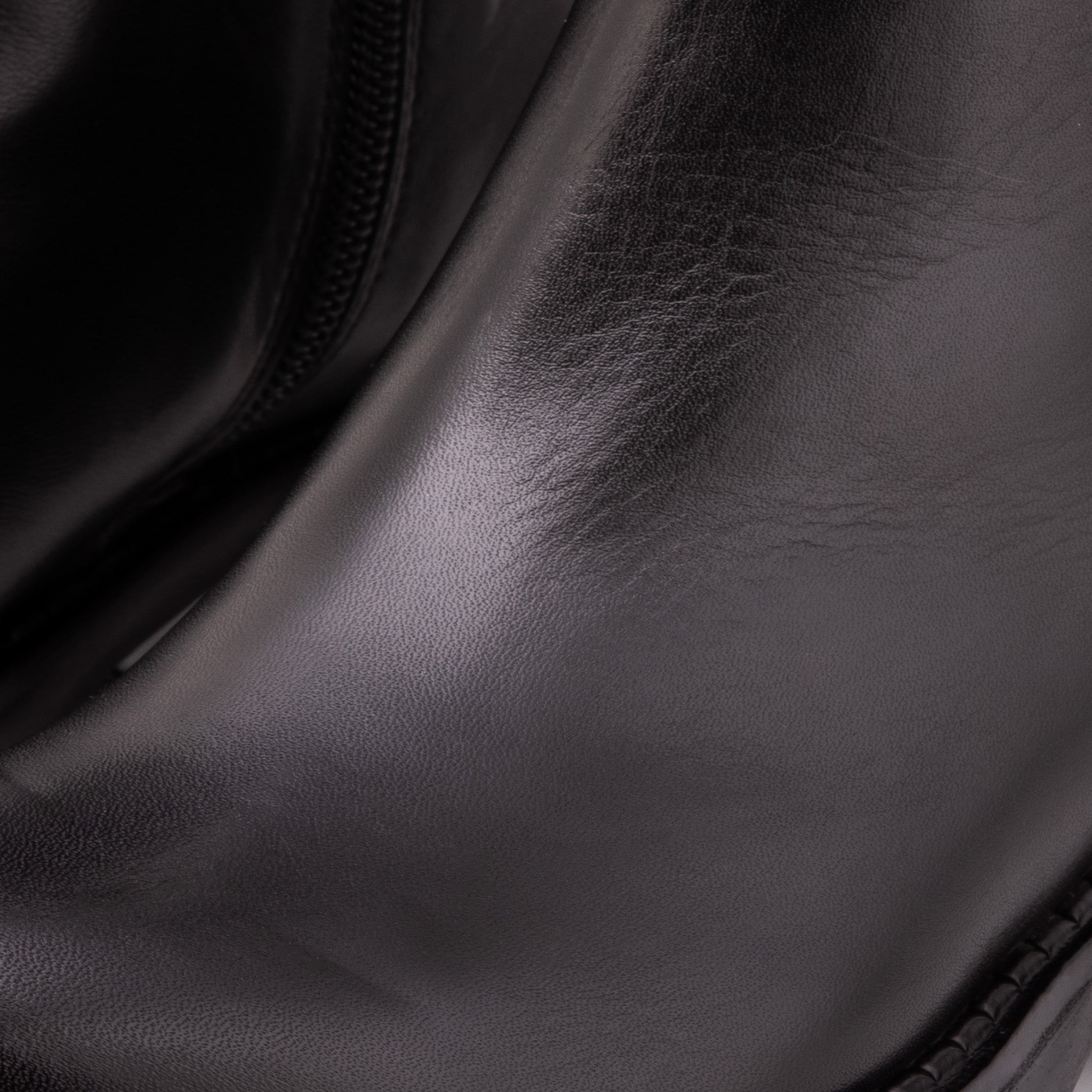 The Valeria Pearl Heel Knee-High Women Black Leather Boot