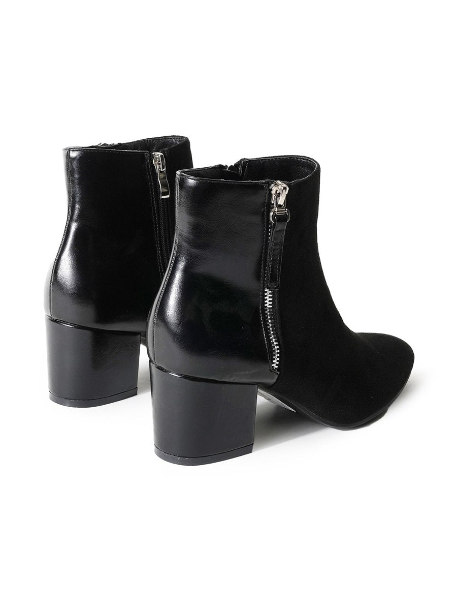 Zuma | Black Suede Booties by J.Adams – Don't Panic Shoes