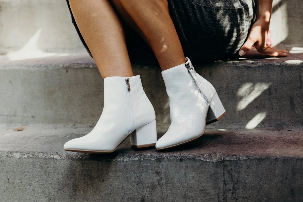 Zuma | White Booties by J.Adams – Don't Panic Shoes