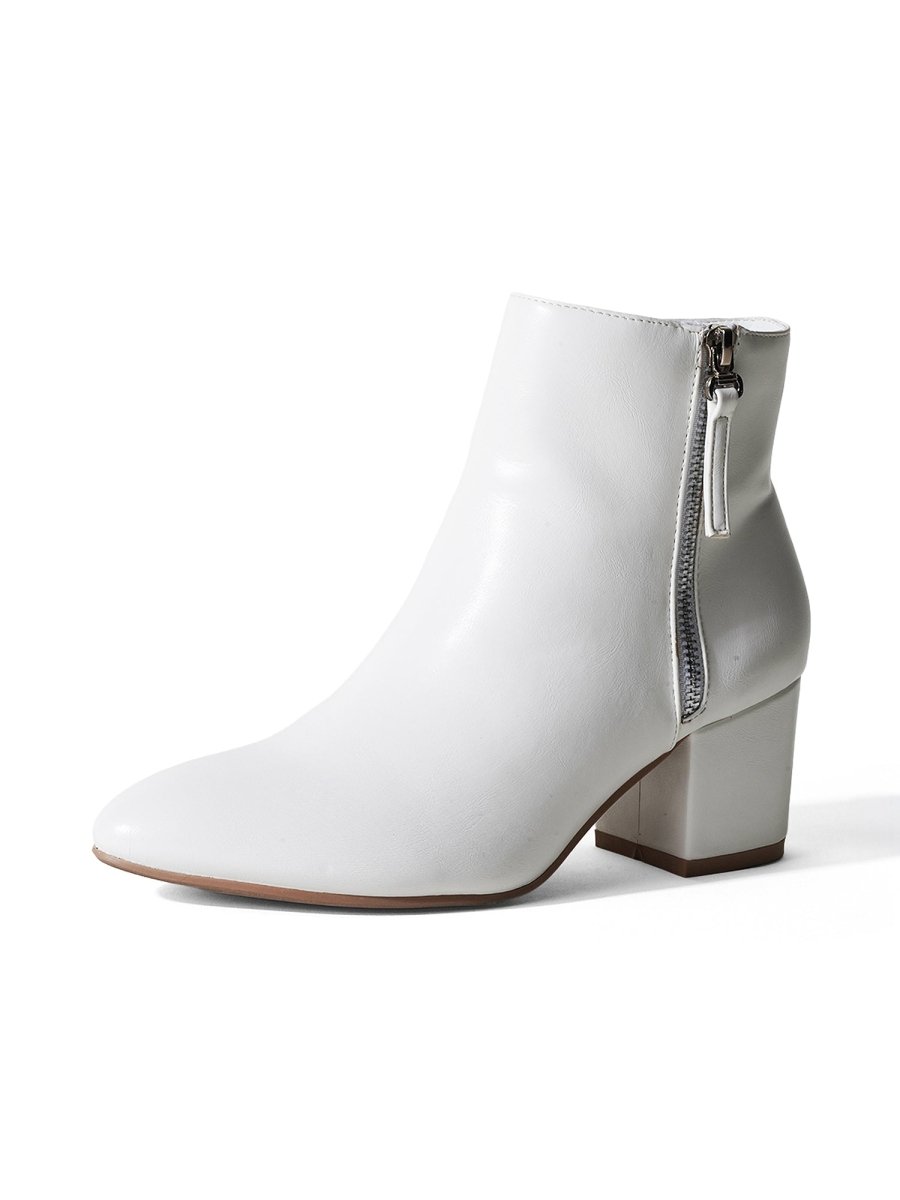 Zuma | White Booties by J.Adams – Don't Panic Shoes