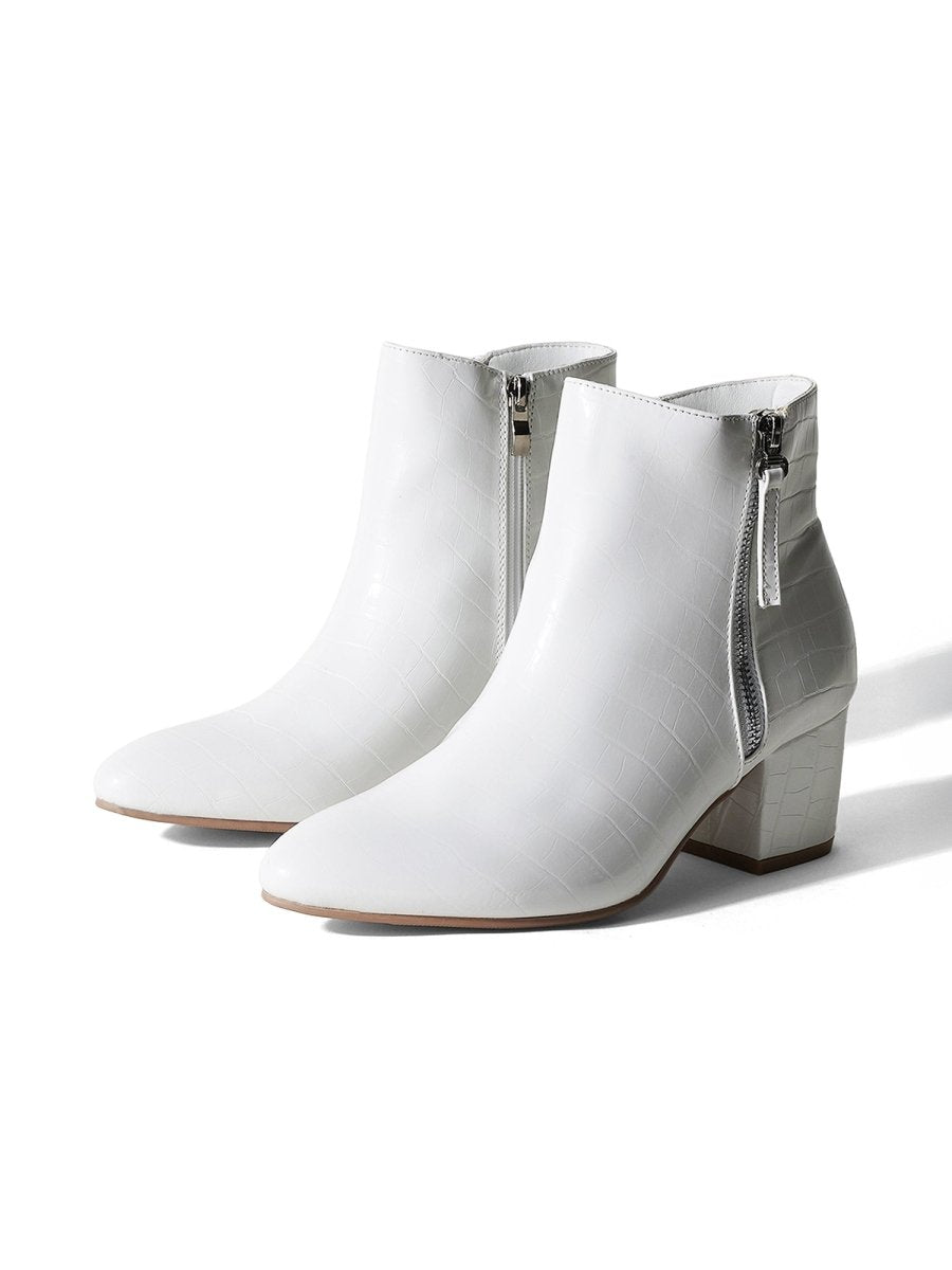 Zuma | White Croc Booties by J.Adams – Don't Panic Shoes