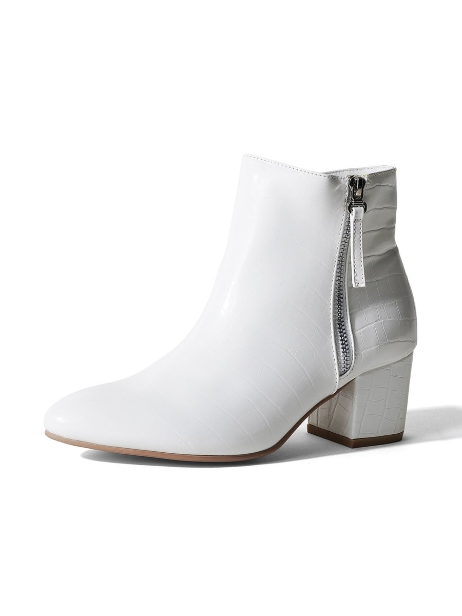 Zuma | White Croc Booties by J.Adams – Don't Panic Shoes