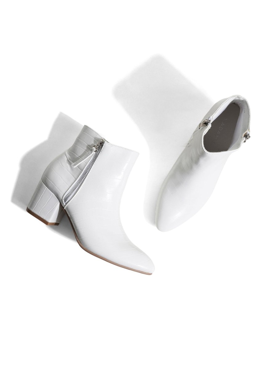 Zuma | White Croc Booties by J.Adams – Don't Panic Shoes