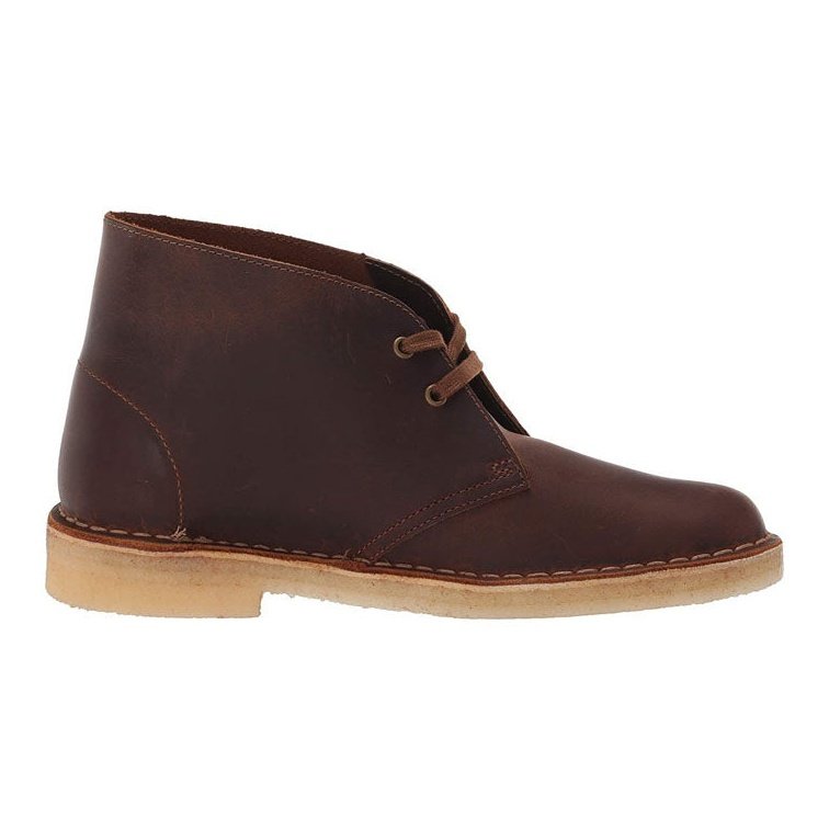 Clarks Women's Desert Boot Beeswax in beeswax leather with laces
