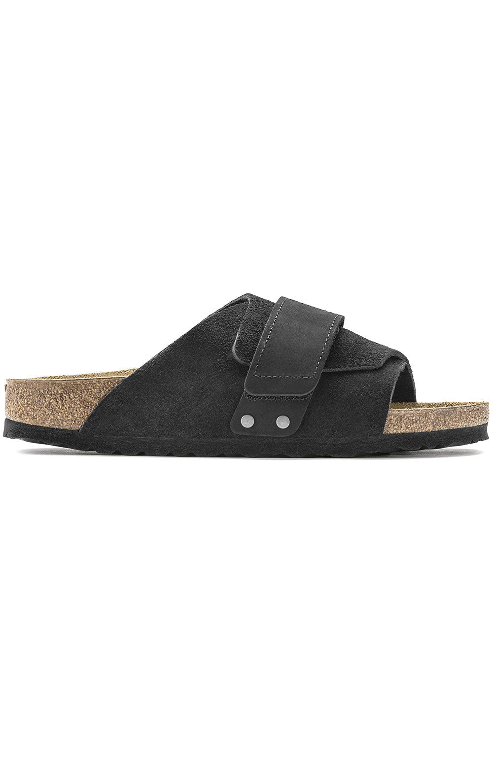 Comfortable and stylish black sandals with cushioned insole and non-slip sole