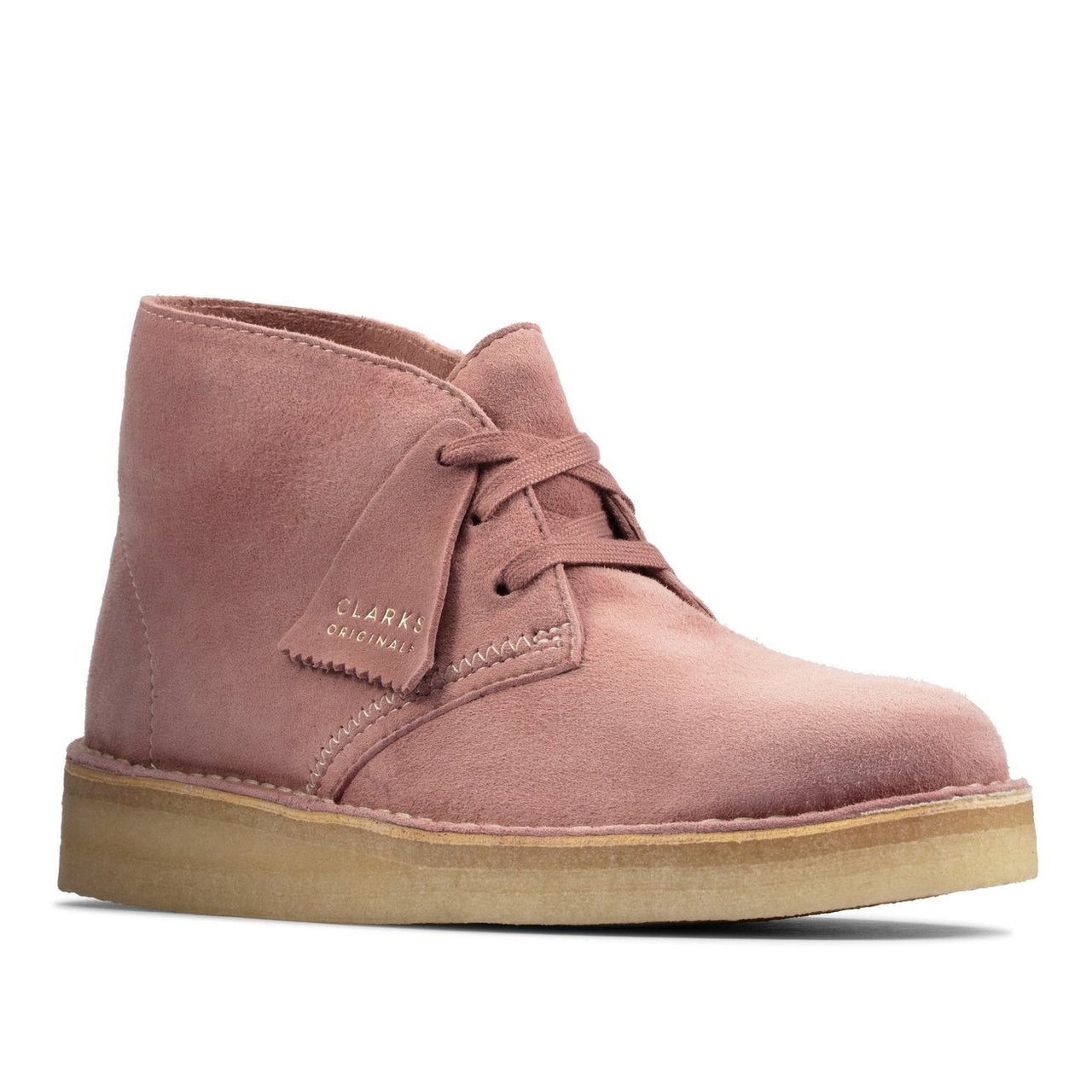 Stylish and comfortable dusty pink suede shoes by Clarks