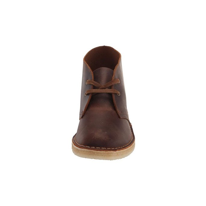 Beeswax leather Clarks desert boots for women with traditional style