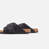 Thumbnail for Close-up of Birkenstock Kyoto Suede Black sandal with soft suede material