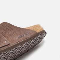 Thumbnail for Birkenstock Kyoto Nubuck Roast sandals with cork midsole and durable rubber outsole