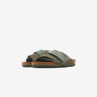 Thumbnail for Birkenstock Kyoto Suede Thyme sandals with adjustable straps and contoured footbed