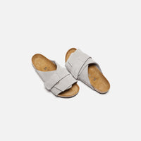 Thumbnail for Pair of Birkenstock Kyoto Nubuck Whale Grey sandals in a stylish and modern design