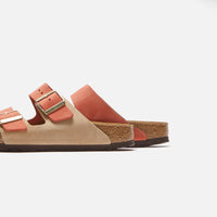 Thumbnail for  Close-up of Birkenstock Women's Arizona Sandals in Sandcastle and Mars Red 