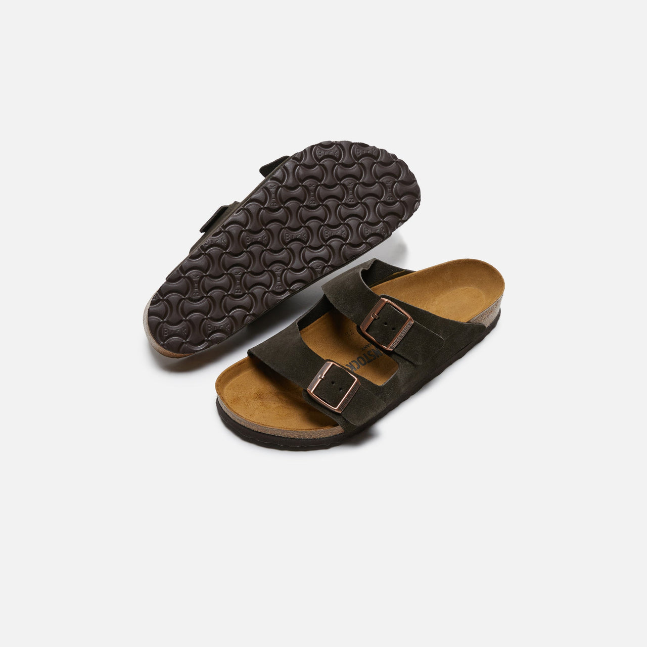  Birkenstock Arizona Suede Mocha sandal with durable EVA sole and arch support 