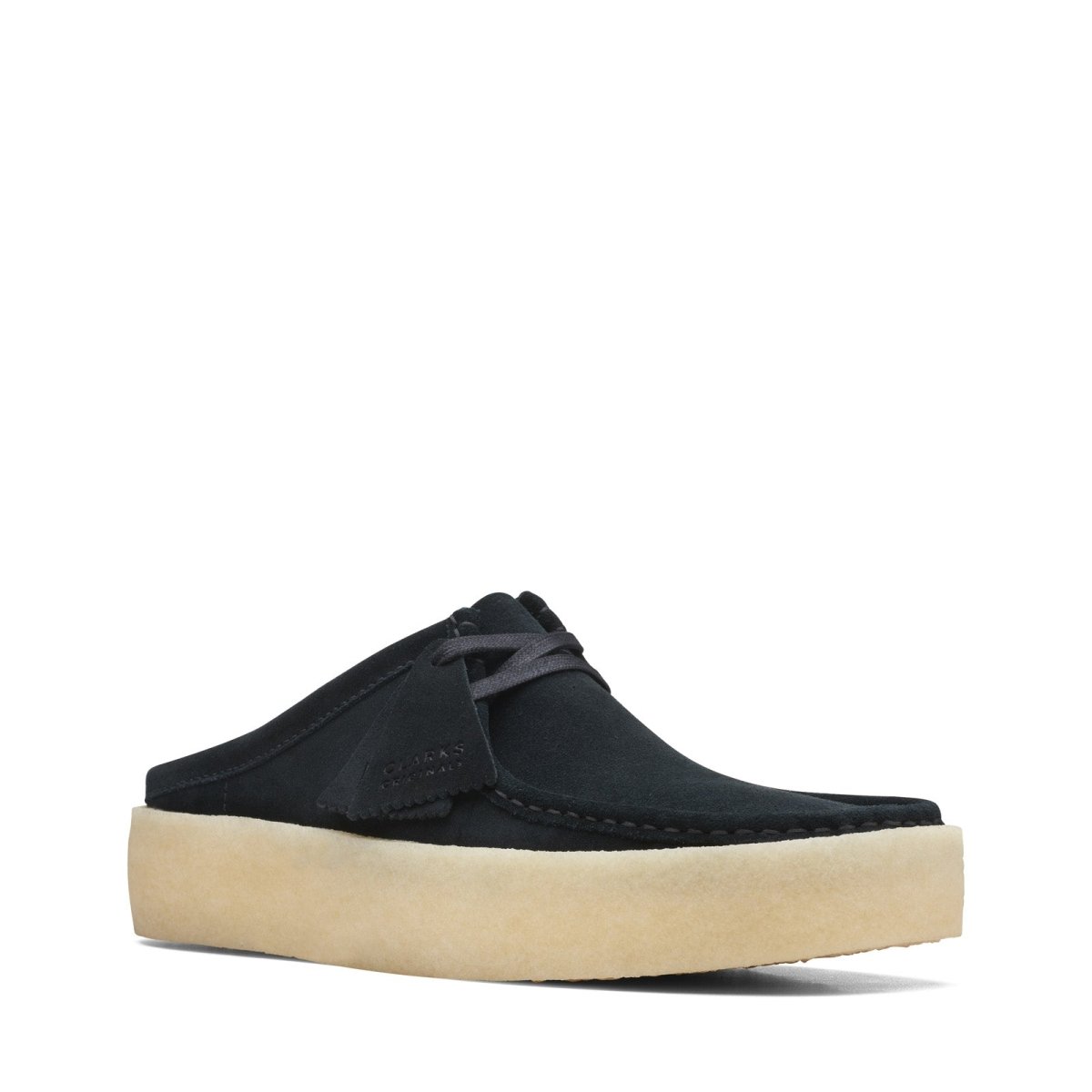 Clarks Originals Wallabee Cup Low Top Women's Black Suede Clogs Sandals 26169189 Shoes by Clarks Originals – Don't Panic Shoes