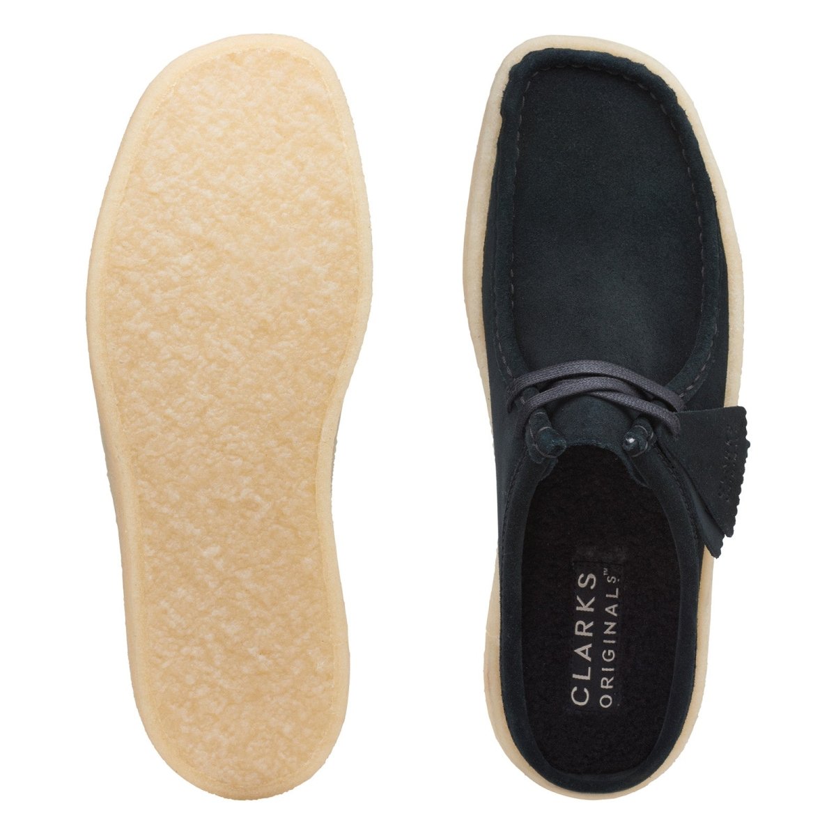 Clarks Originals Wallabee Cup Low Top Women's Black Suede Clogs Sandals 26169189 Shoes by Clarks Originals – Don't Panic Shoes