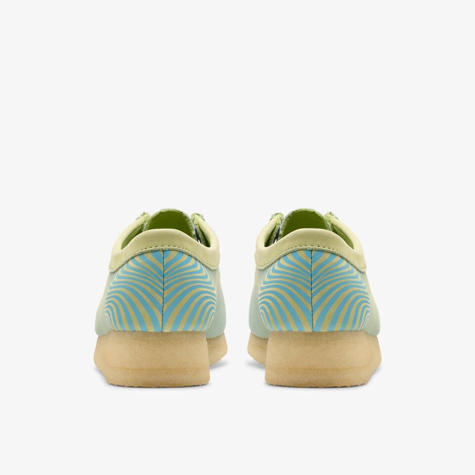 Clarks Originals Wallabee Low Women's Blue And Lime 26175834 Low Tops by Clarks Originals – Don't Panic Shoes