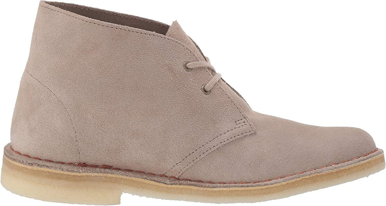 Close-up of Clarks Women's Desert Boot Sand Suede on white background