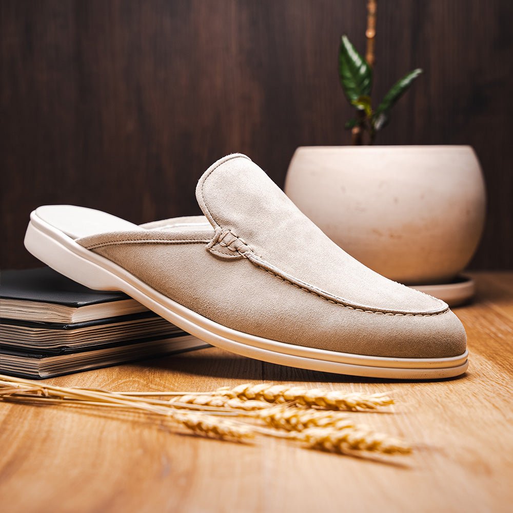 Italian Goatskin Sueded Mule 06-112-GRY SORO Grey