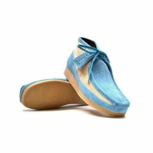 Step Out in Style: British Walkers Palace Blue & Beige Slip On - Don't Panic Shoes