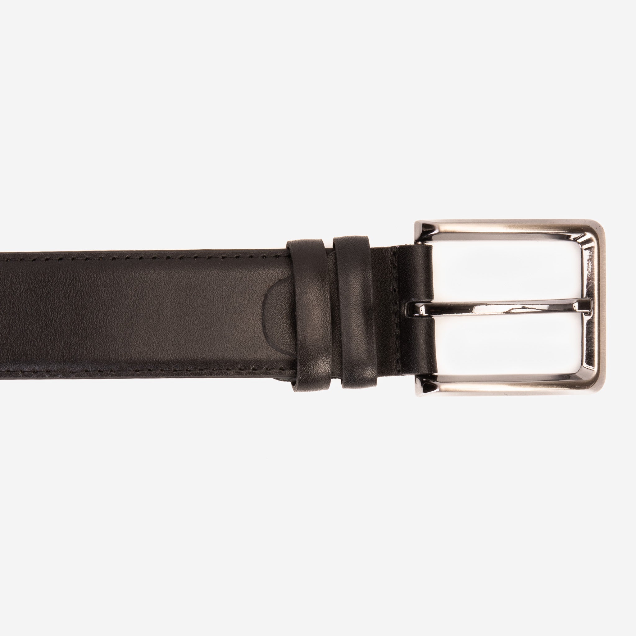 The Bogota Black Calfskin Belt