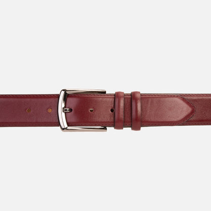 The Royal Hand Craft Burgundy Leather Belt