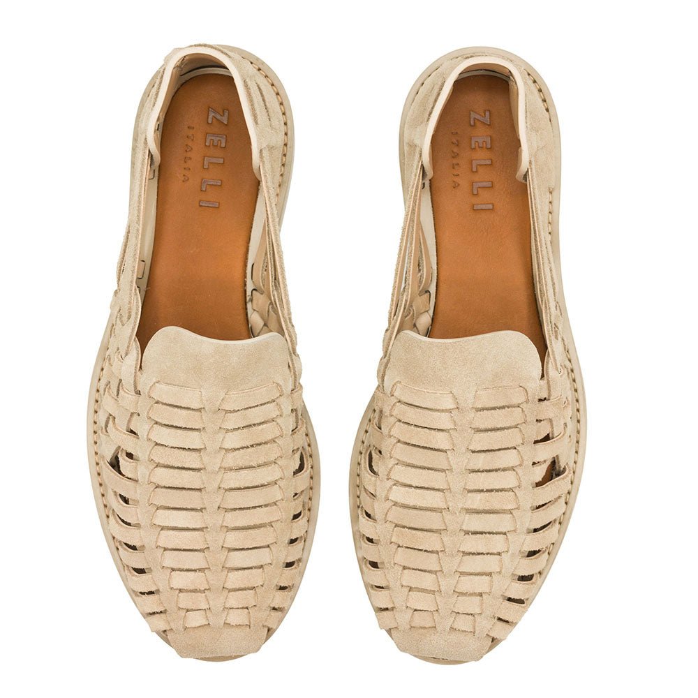 06 - 115 - Snd Sandali Woven Leather Slip - On Sandal, Sand by Zelli Italia – Don't Panic Shoes