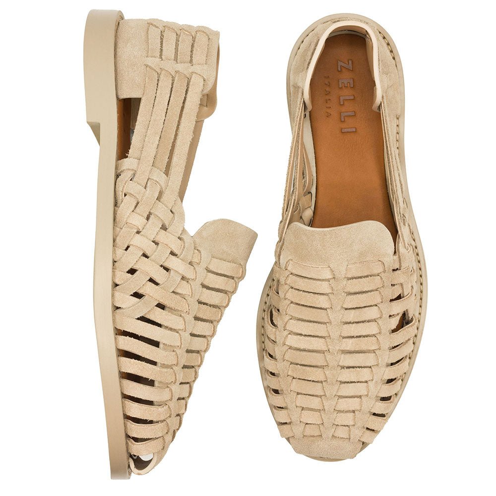 06 - 115 - Snd Sandali Woven Leather Slip - On Sandal, Sand by Zelli Italia – Don't Panic Shoes