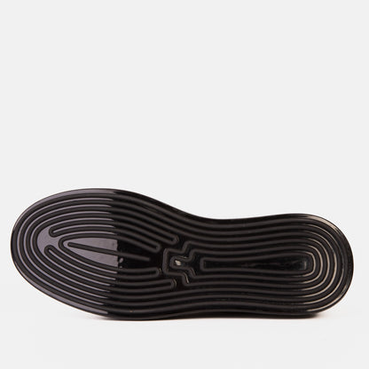 The Peklin Black Leather Men Sneaker