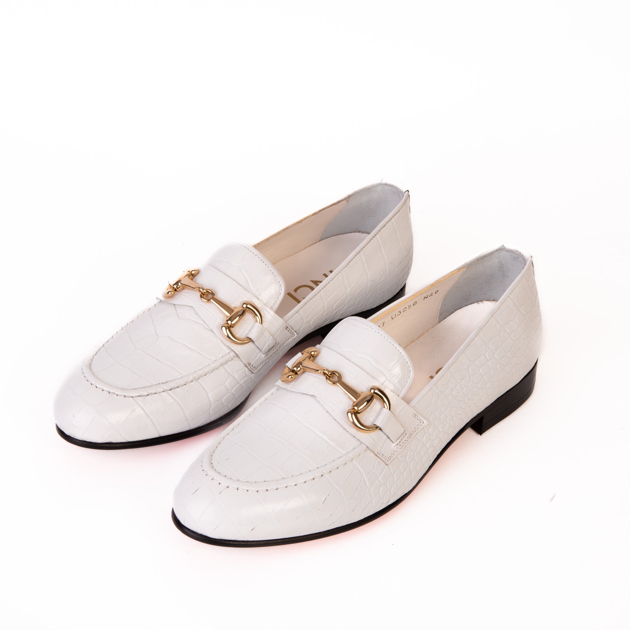 The Monaco White Leather Men Shoe Bit Loafer