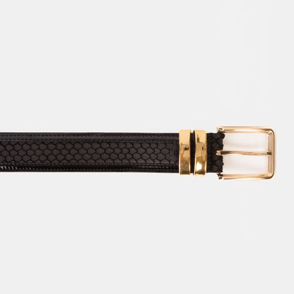 The Imperial Black Leather Belt
