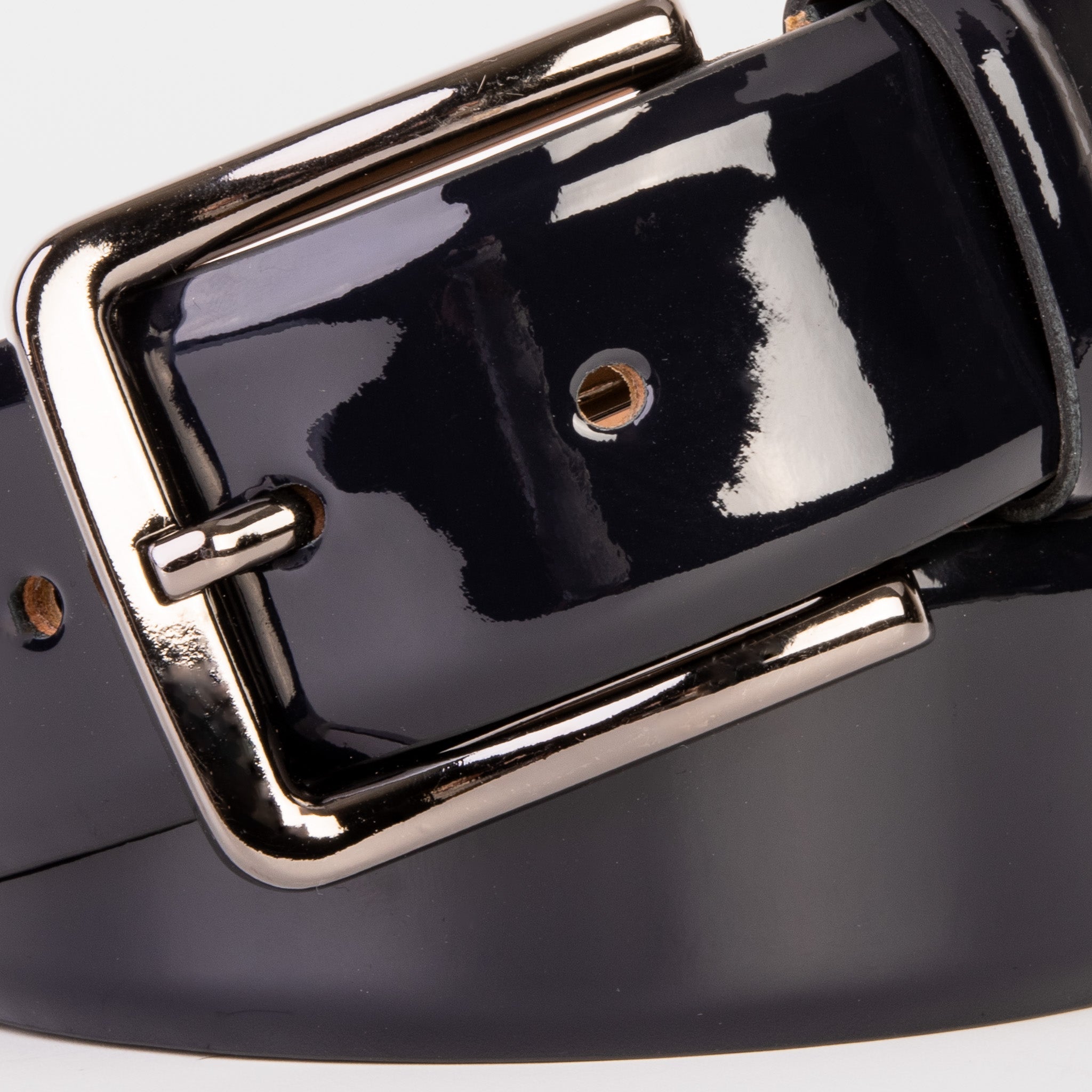 The Dodoma Navy  Patent Leather Belt