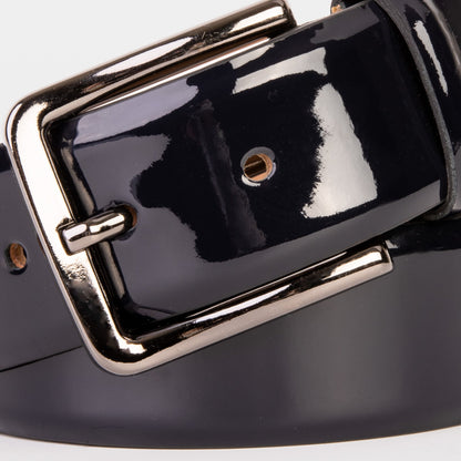 The Dodoma Navy  Patent Leather Belt