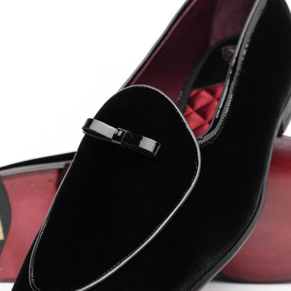 10 - 120 - Blk Arco Velvet Tuxedo Shoe, Black Sale by Zelli Italia – Don't Panic Shoes