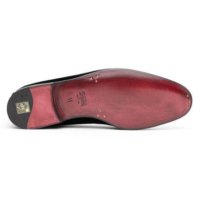 10 - 120 - Blk Arco Velvet Tuxedo Shoe, Black Sale by Zelli Italia – Don't Panic Shoes