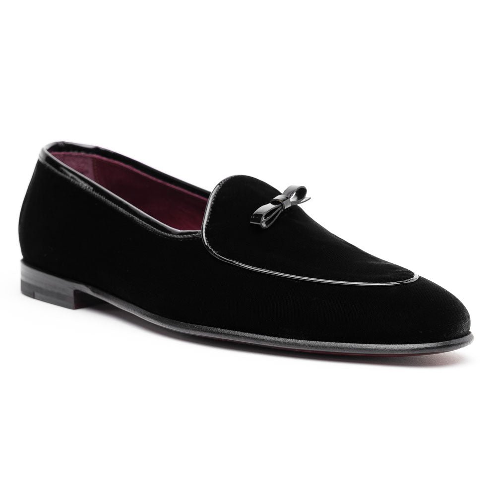 10 - 120 - Blk Arco Velvet Tuxedo Shoe, Black Sale by Zelli Italia – Don't Panic Shoes