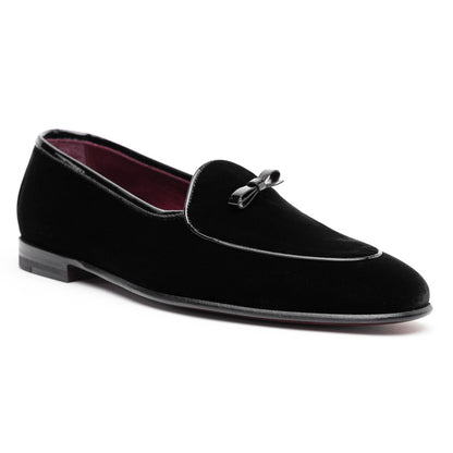 10 - 120 - Blk Arco Velvet Tuxedo Shoe, Black Sale by Zelli Italia – Don't Panic Shoes