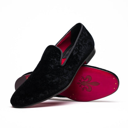 10 - 520 - Blk Formal Ii Velvet Tuxedo Shoe, Black by Zelli Italia – Don't Panic Shoes