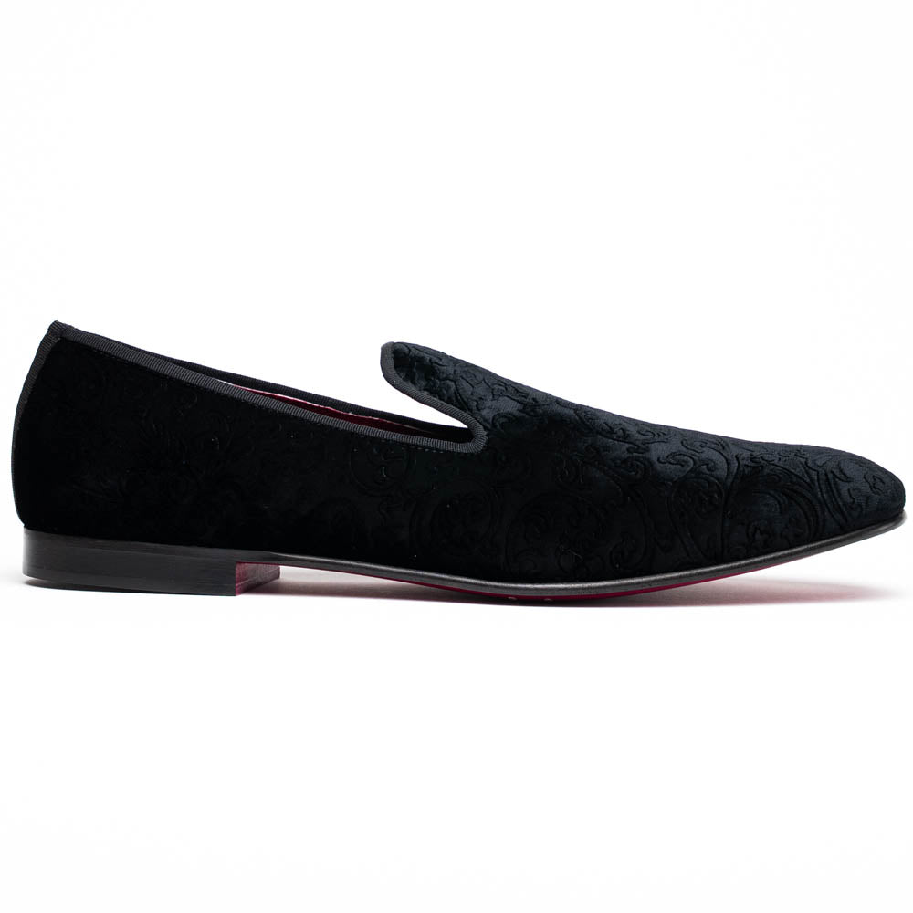 10 - 520 - Blk Formal Ii Velvet Tuxedo Shoe, Black by Zelli Italia – Don't Panic Shoes