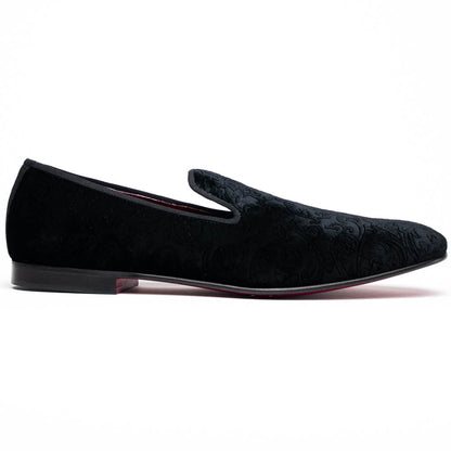 10 - 520 - Blk Formal Ii Velvet Tuxedo Shoe, Black by Zelli Italia – Don't Panic Shoes