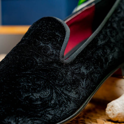 10 - 520 - Blk Formal Ii Velvet Tuxedo Shoe, Black by Zelli Italia – Don't Panic Shoes
