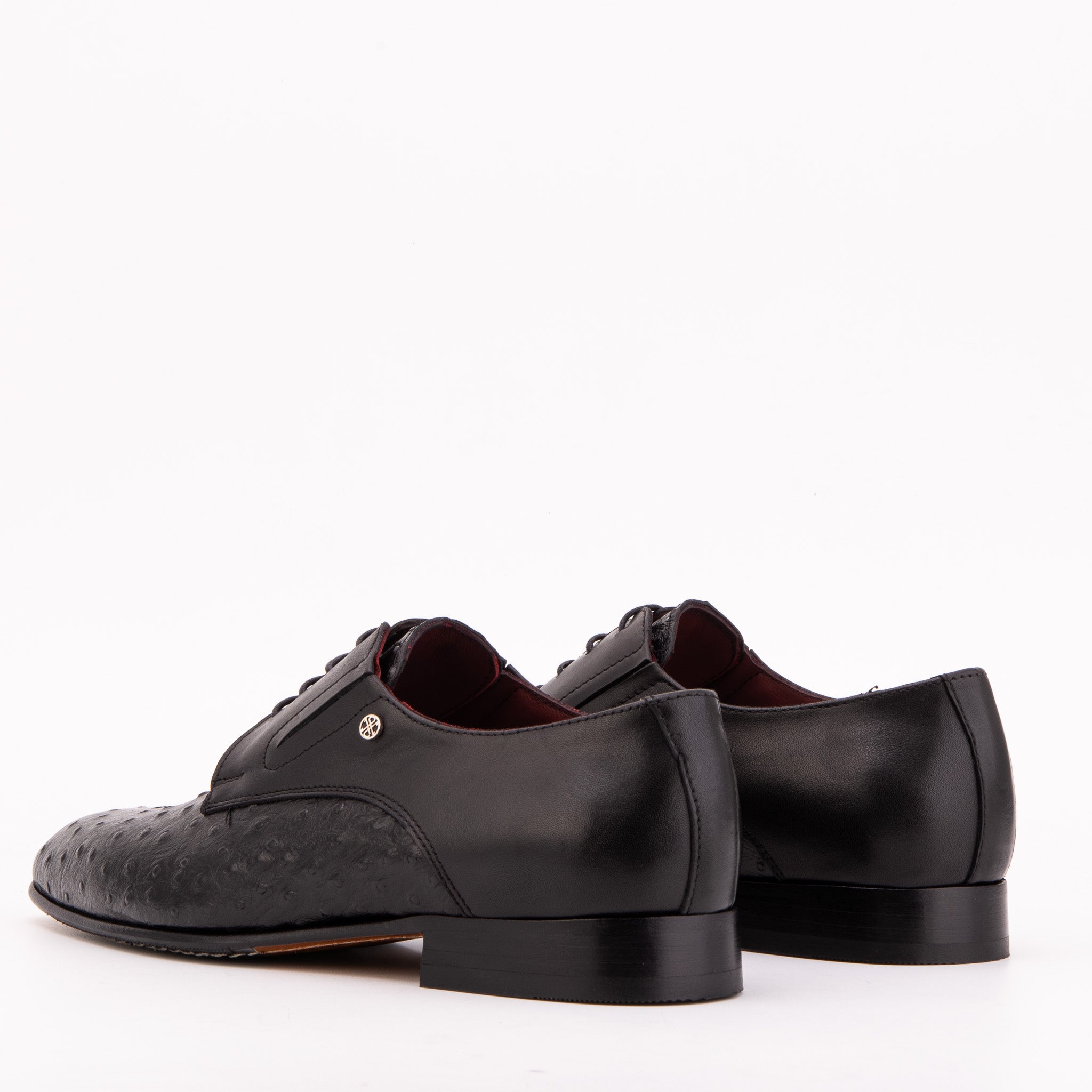 The Porto Alegre Black Leather Derby Men Shoe