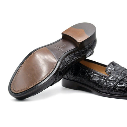 11 - 119 - Nic Tuscany Crocodile Penny Loafer, Nicotine Shop by Zelli Italia – Don't Panic Shoes