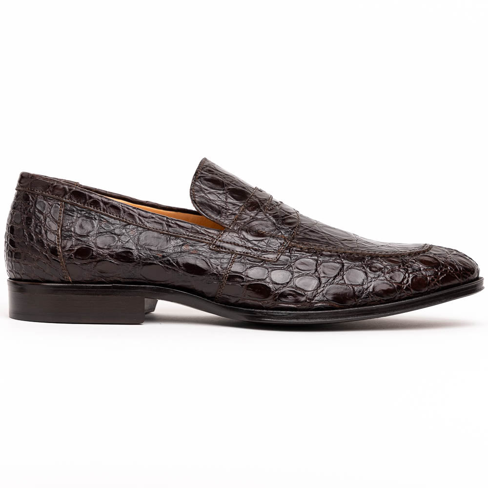 11 - 201 - Nic Roma Crocodile Penny Loafer, Nicotine Sale by Zelli Italia – Don't Panic Shoes