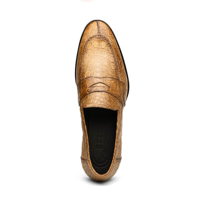 11 - 201 - Tpe Roma Crocodile Penny Loafer, Taupe by Zelli Italia – Don't Panic Shoes