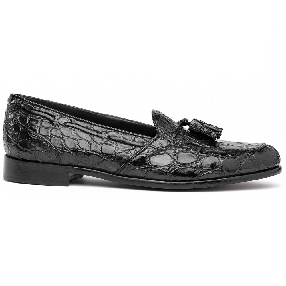 11 - 582 - Blk Franco Crocodile Tassel Loafer, Black Shop by Zelli Italia – Don't Panic Shoes