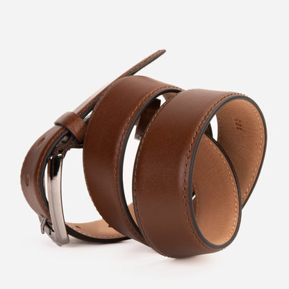 The Bogota Brown Calfskin Belt