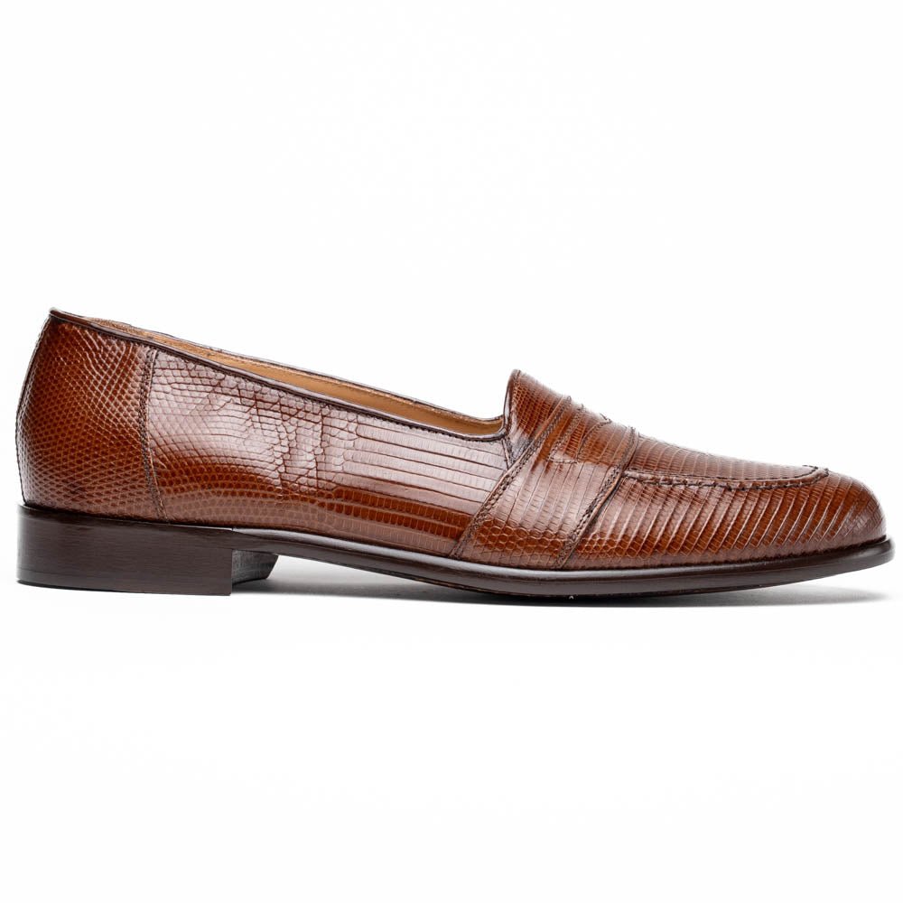 14 - 202 - Cgn Rossi Teju Lizard Penny Loafer, Cognac Shop by Zelli Italia – Don't Panic Shoes