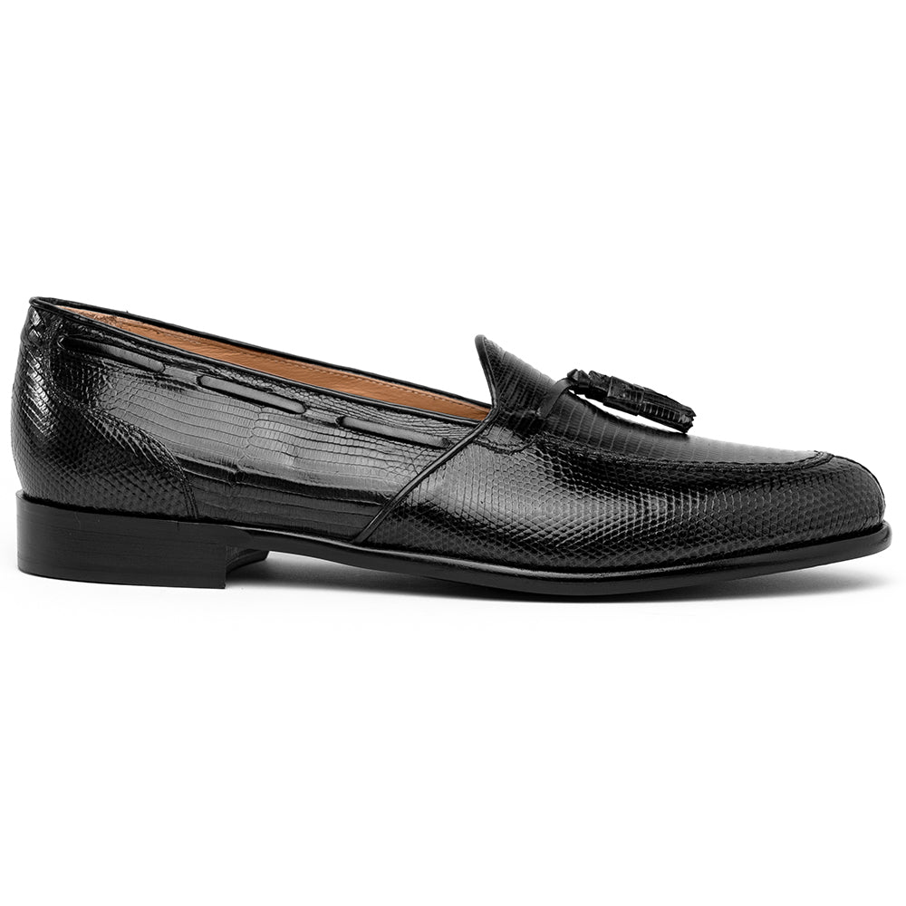 14 - 580 - Blk Franco Teju Lizard Tassel Loafer, Black Shop by Zelli Italia – Don't Panic Shoes